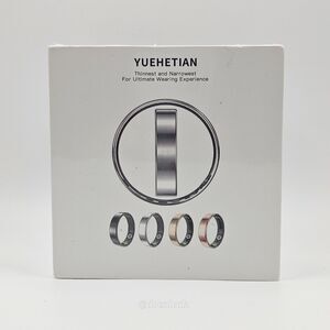 Smart Ring Fitness Tracker Waterproof Silver 2 mm Size 7